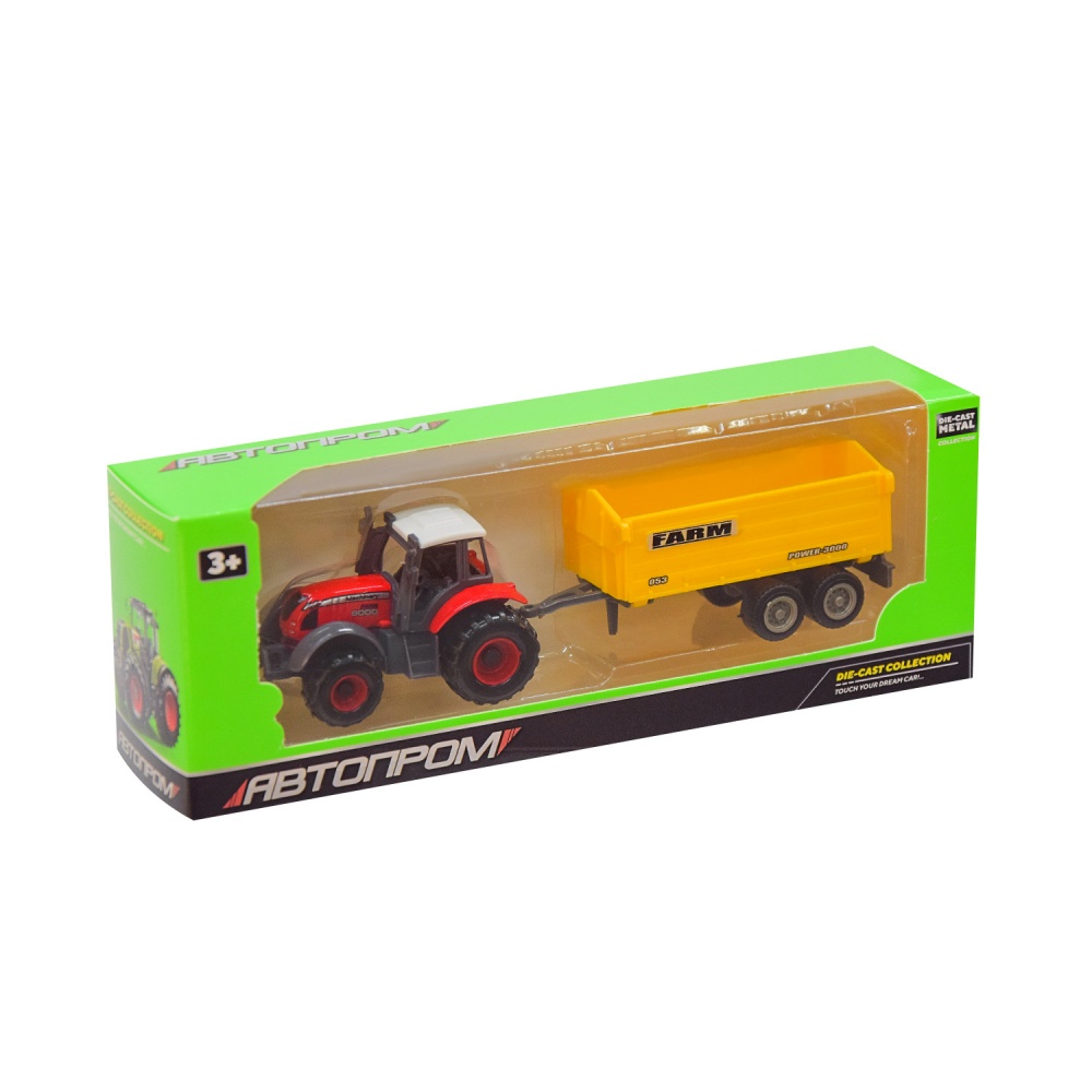 Автомобиль Автопром 1:50 трактор метал 7804