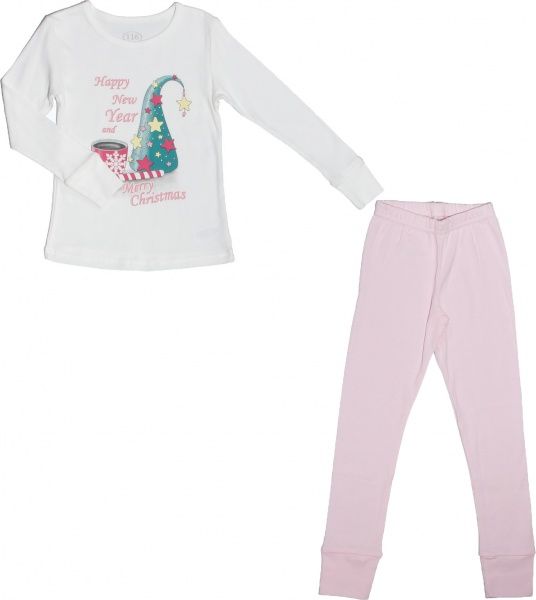 Піжама для дівчаток Фламінго р.116 молочний/рожевий 30-1006 