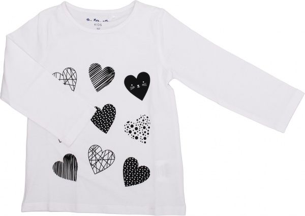 Футболка для дівчаток 5.10.15. 3H3924 р.92 білий із принтом 