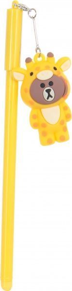 Ручка гелевая желтая Медвежий карнавал 