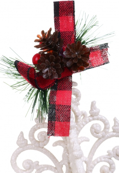 Декоративная подвеска Ромб с декором 18x7x7 см белый LD21026