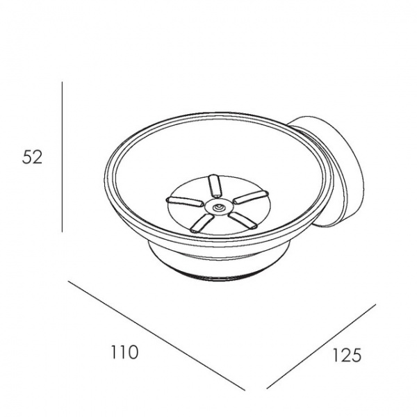Мыльница Imprese Skala 111275 хром