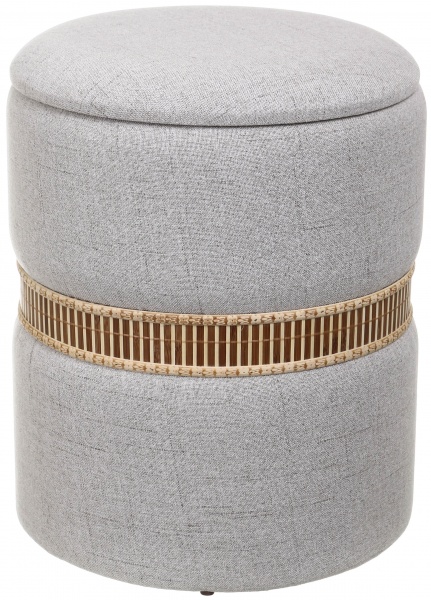 Сундук-пуф Бамбук 37x37x46 см серый 