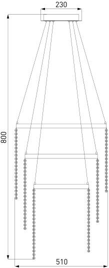 Люстра світлодіодна Strotskis Royal 72 Вт хром 90050/3 