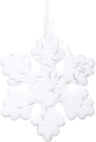Декорация новогодняя Снежинка 18 см SDK18020W 