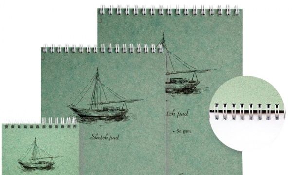 Альбом для эскизов на спирали Authentic A5 21,8x15 см 80 г/м² 70 листов Smiltainis