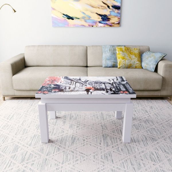 Стол-трансформер Art in Head Батерфляй белый Print 1157 