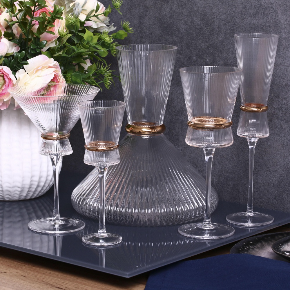 Чарка для лікеру Fiora Golden Ring скло 125 мл 1 шт.