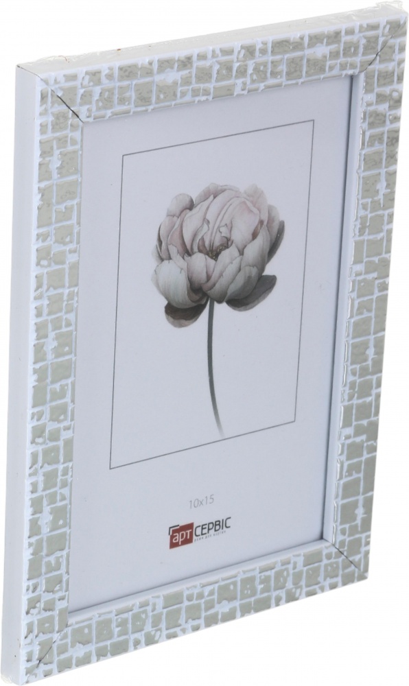 Рамка для фото Арт-Сервіс ЕА-01899 1 фото 10x15 см білий із сріблястим