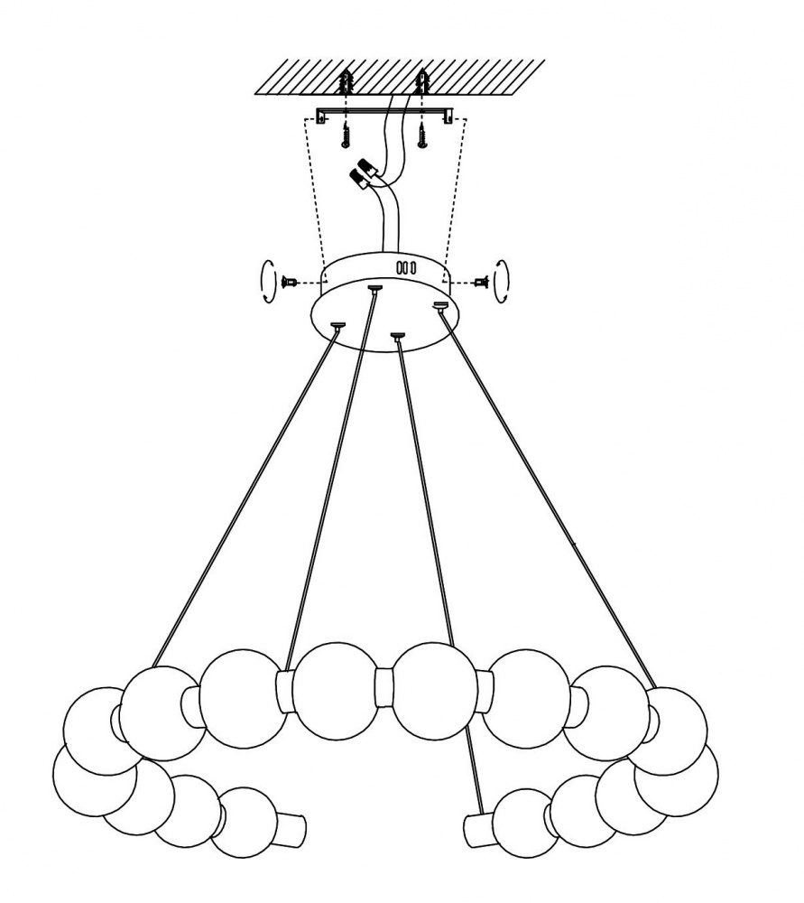 Люстра Sensio Chinon LED 48 Вт серый ALPL-PLA10