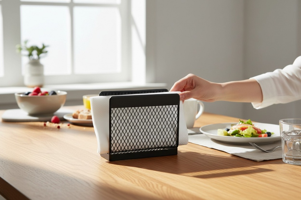 Салфетница Flamberg Premium Fernie 13,7х6х12 см черная