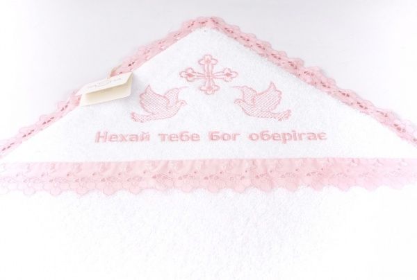 Крижма Sasha Essence 80*80 рожевий 123 