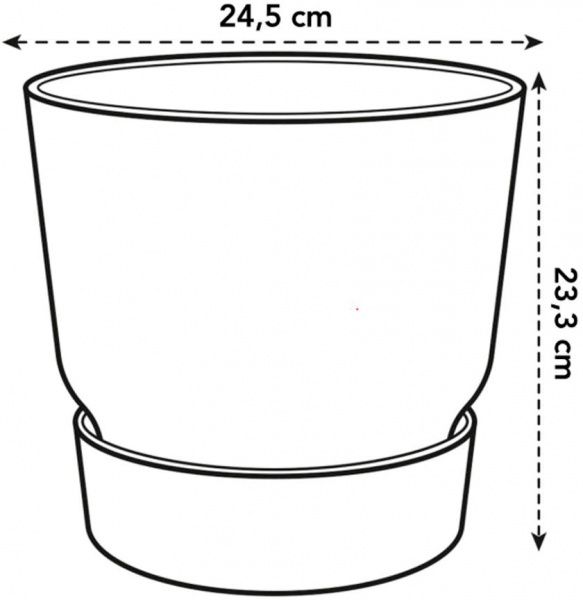 Вазон пластиковый Elho greenville round 25 см круглый терракот (8711904332532) 