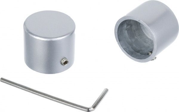 Наконечник Заглушка Gardinia Alabama наборной d20 мм серебряный 