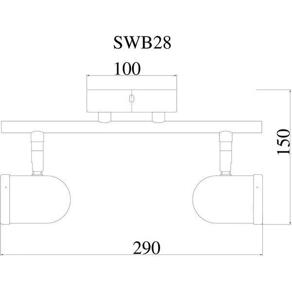 Accento lighting ALIN-Amelie-1 2x50 Вт GU10 хром/белый 