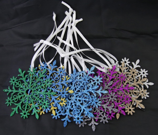 Підвіска Сніжинка 1 9 см різнокольоровий 1220357