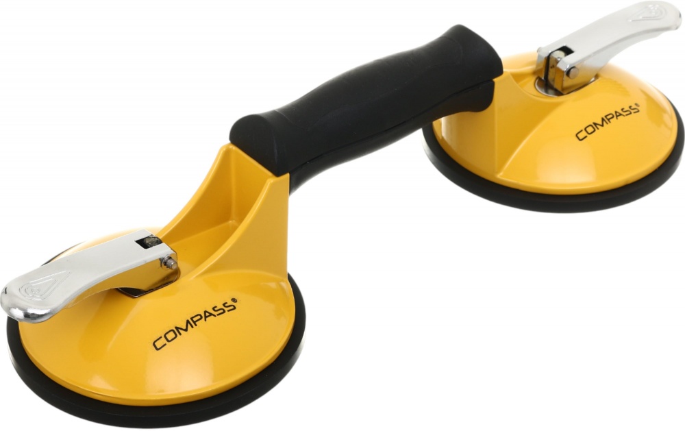Присоска для скла Compass подвійна до 100 кг алюміній CP-DSC-125