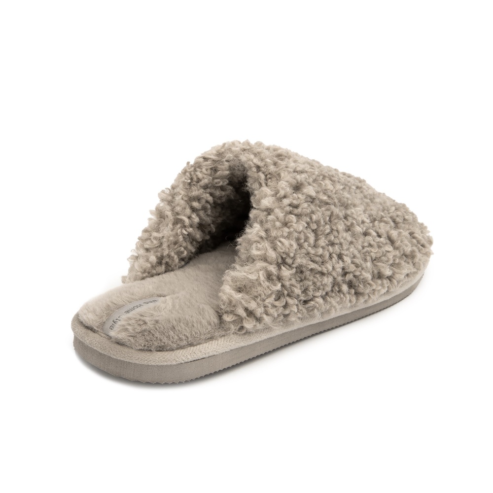 Капці домашні Twins HS-OZ хутряні curly р.38/39 сірий