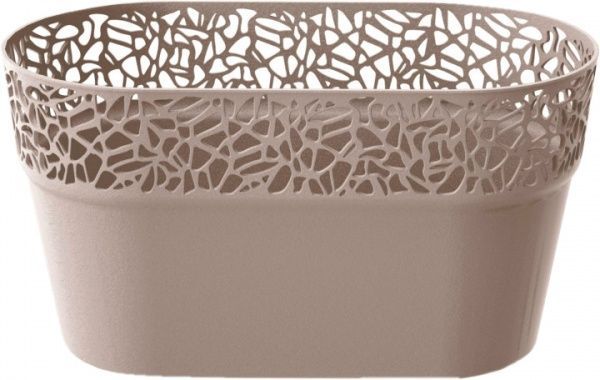 Кашпо пластиковое Prosperplast Naturo овальный 6л мокко (78988-7529) 