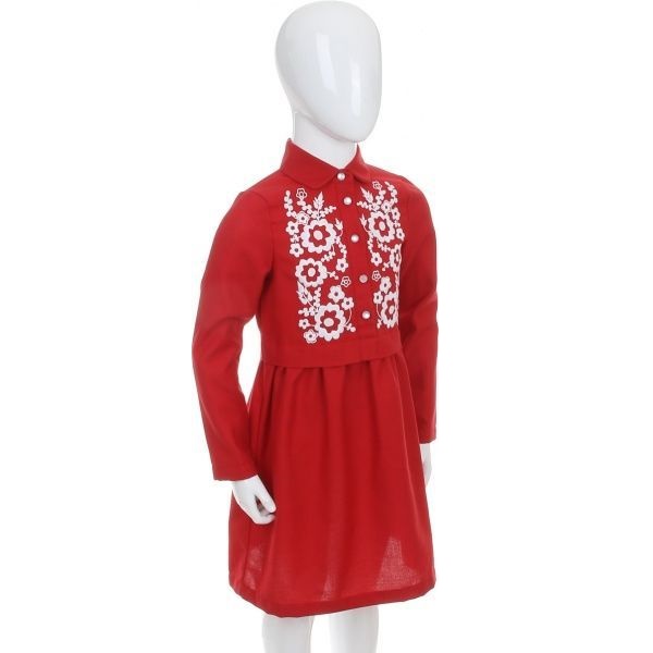 Платье Эдельвика р.134 красный 168-19/00 