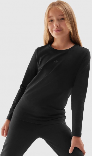Футболка 4F LONGSLEEVE F141 4FJAW23TLONF141-20S р.152 чорний
