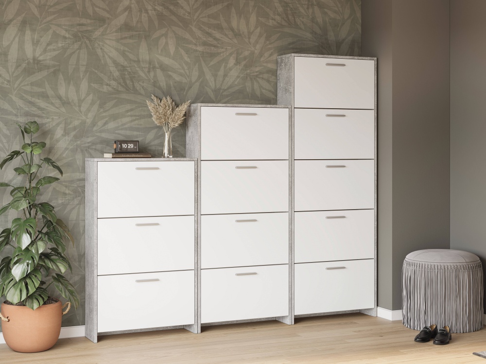 Тумба для взуття Світ Меблів 3Д Рене 690х1150х220 німфеа альба 220x1150 мм індастріал