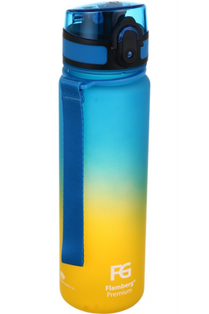 Бутылка для воды Flamberg Premium Fusion 500 мл желтый с голубым