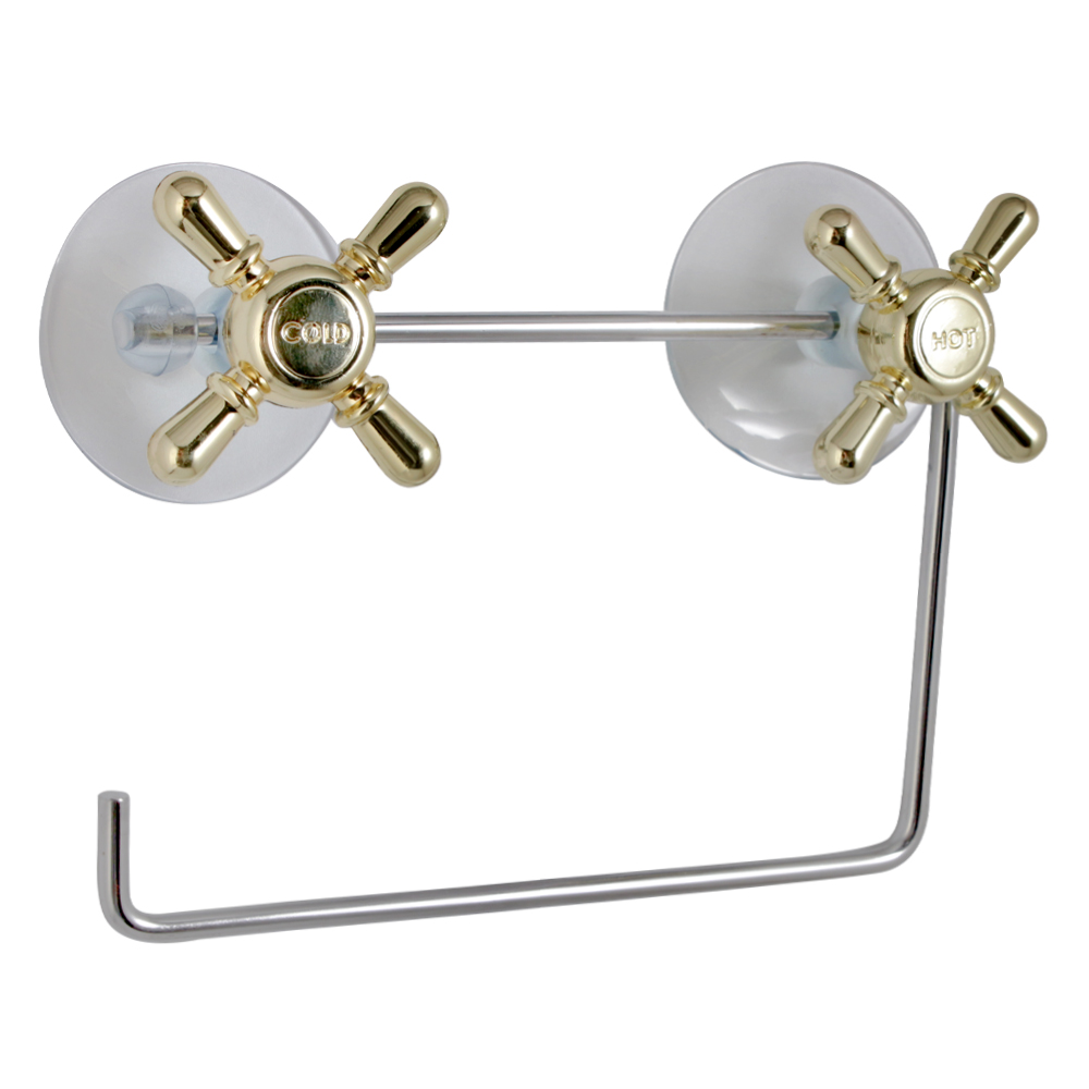 Тримач для туалетного паперу Arino Ventil хром полированный/золото 65392