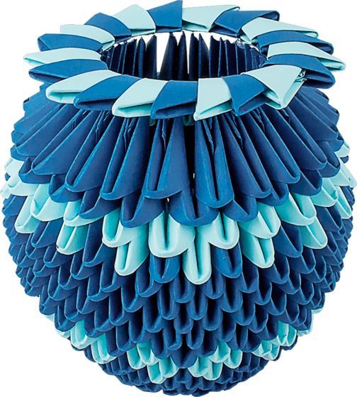 Модульне орігамі Синя ваза ОМ 6157 Бумагія 