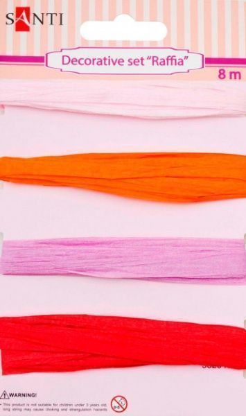 Декоративный элемент Рафія 4 цвета, 8м 1 комплектов 4 шт. Santi