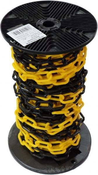 Ланцюг пластиковий 6 мм 1 м жовто-чорний