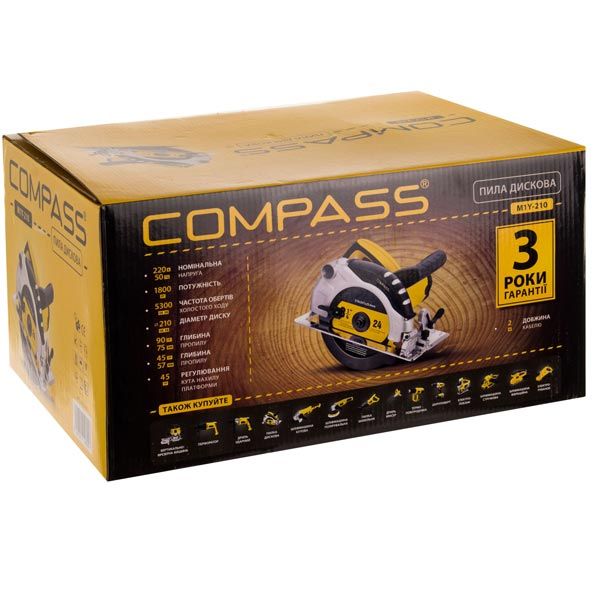 Пила дисковая Compass M1Y-210