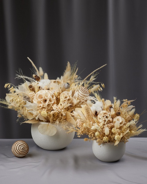 Композиція Floretta інтер'єрна в кашпо Снігова симфонія 20x20 см