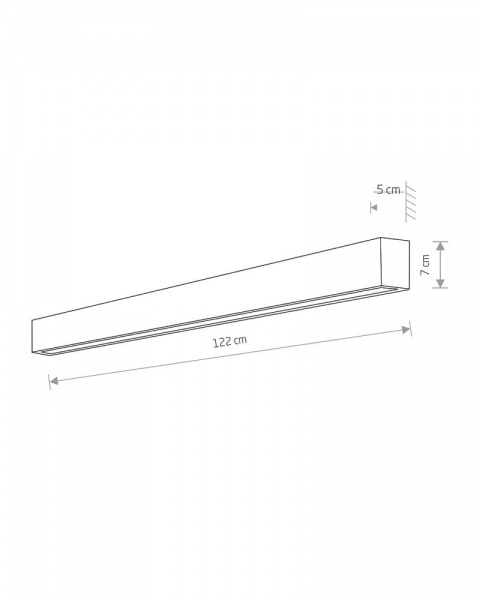 Бра Nowodvorski Straightall Led 1x22 Вт черный 7595 