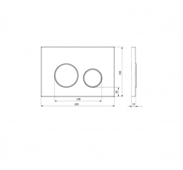 Клавіша для інсталяції Ravak Circle білий