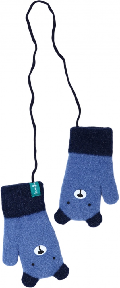 Рукавицы HW для мальчиков медведь р.10-12 /темно-синий