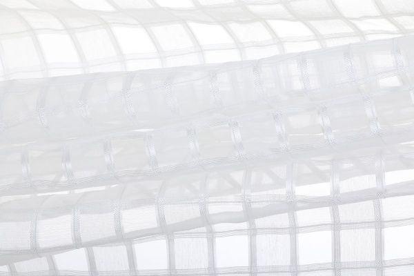 Ткань тюлевая Органза 280 см серая 