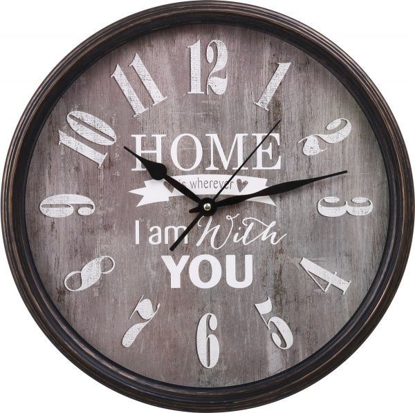 Часы настенные Home 40 см черный
