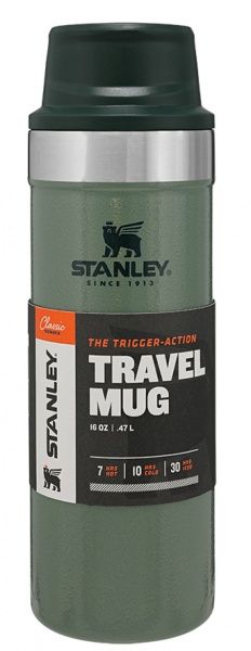 Термочашка Classic Trigger-action Hammertone Green 0.47 л Stanley
