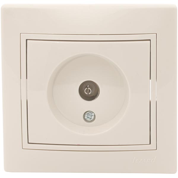 Розетка TV прохідна Lezard Mira кремовий