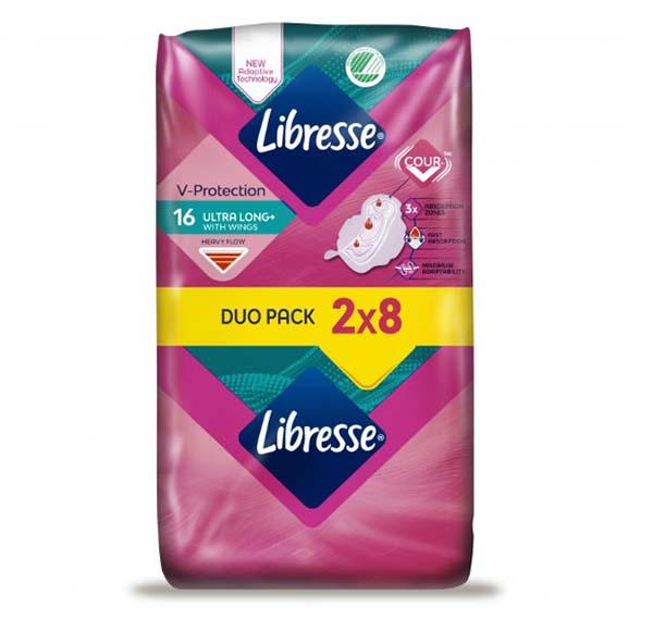 Прокладки гигиенические Libresse Ultra Long с крылышками удлиненные 16 шт. 78/006
