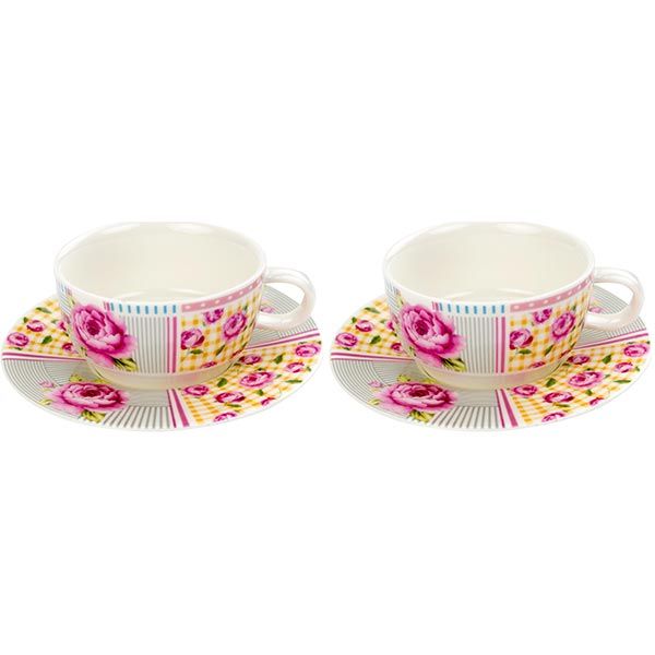 Набір кружок Піон з блюдцями 2 шт