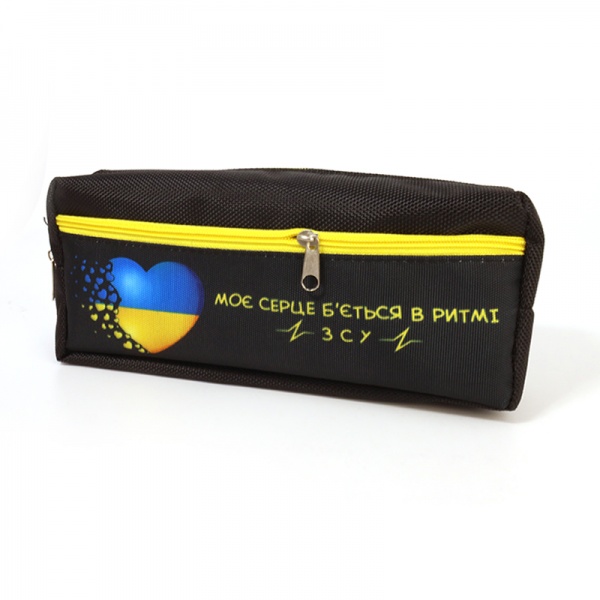 Пенал на молнии Ритм 52602771 Lider черный с рисунком