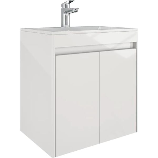 Тумба підвісна Water House Preference N1 60 МДФ білий глянець під умив.Como 60