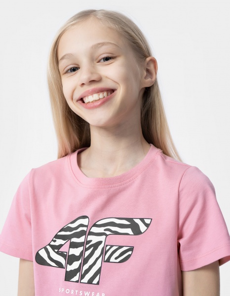Футболка 4F TSHIRT F1007 4FJSS23TTSHF1007-56S р.140 розовый