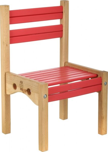Стульчик для детей ArinWOOD Мишка красный 04-011R