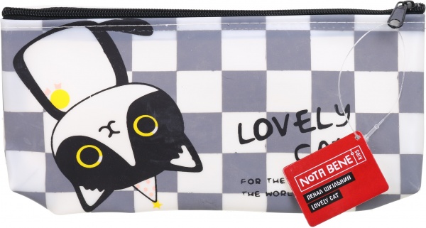 Пенал шкільний Lovely cat Nota Bene сірий