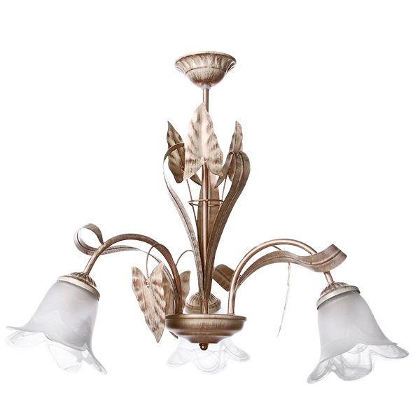 Люстра стельова Геотон НСБ 01-3х60-939 Рома-Н839 3xE14 золотистий 