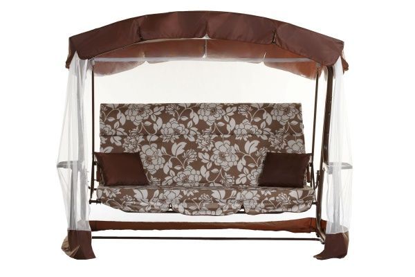 Качели OLSA Турин-Премиум FLOWER 2442х1440х1810 мм коричневые цветы 