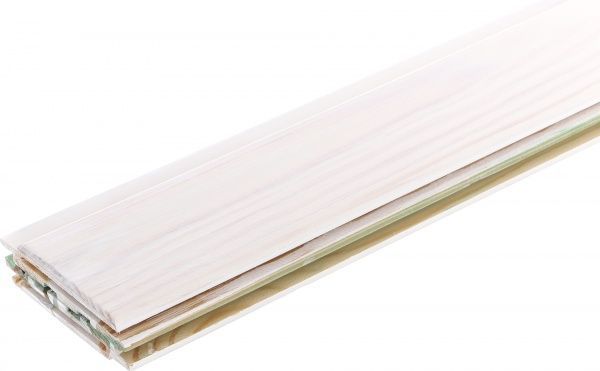 Вагонка деревянная Spot Decor 14х100х2650 мм брашированная альпийский белый